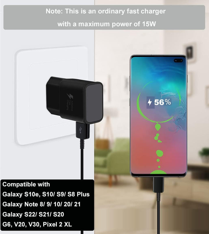 Samsung Schnellladegerät 15W Netzteil, schwarz, 3 Stück | Schnellladegerät 15W netzteil, für:Samsung