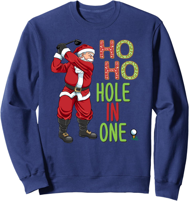 Lustiges Ho Ho Hole In One Golf Weihnachten Weihnachtsmann Sweatshirt