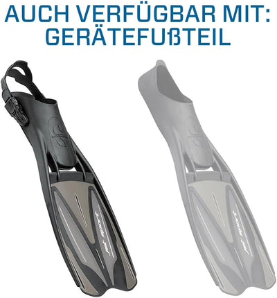 SCUBAPRO Jet Sport Fin Flossen 11/12 schwarz / grau, 11/12 schwarz / grau