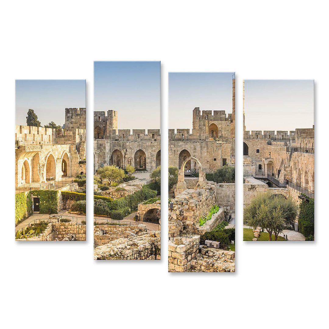 islandburner Bild auf Leinwand Jerusalem Israel Am Davidsturm Bilder Wandbilder Poster Leinwand 130x