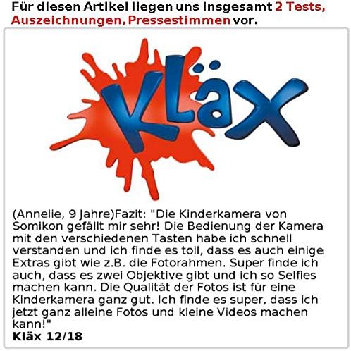 Somikon Kinder-Full-HD-Digitalkamera, 2. Objektiv für Selfies & 2 Sucher, blau