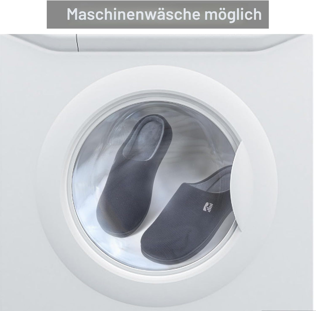RockDove Herren Original Zweifarbige Hausschuhe mit Rückstellschaum 43.5 EU Schwarz und Grau, 43.5 E