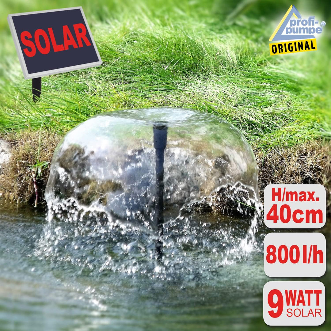 SOLAR TEICHPUMPE SPRINGBRUNNEN SOLAR WASSERSPIEL Oslo 900 Solar-Teichpumpen-Set GARTENBRUNNEN SPRING