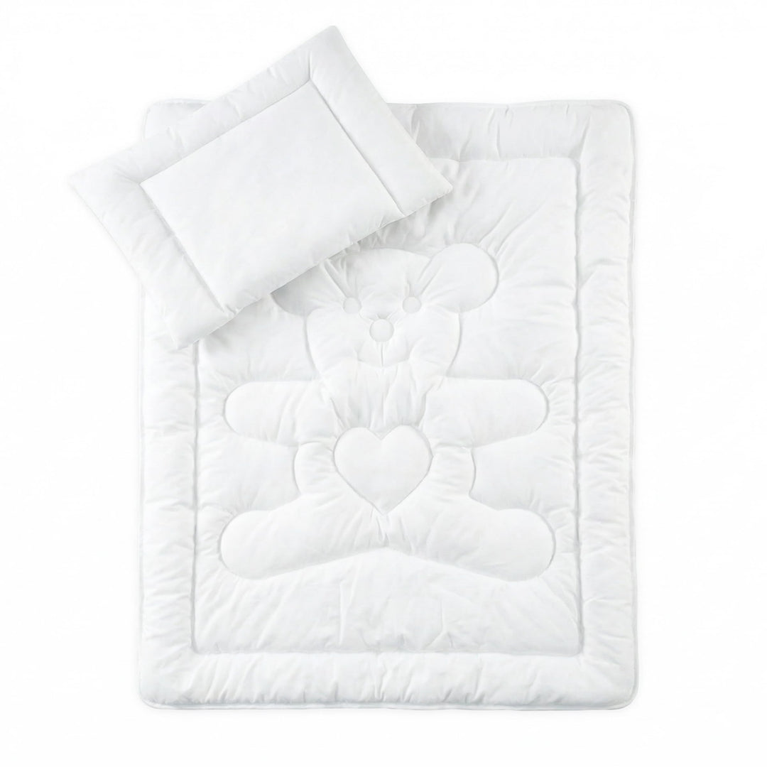 Baby Comfort Gesteppte Bettdecke und flaches Kissenfüllungs-Set, für alle Jahreszeiten, Kinderbett,