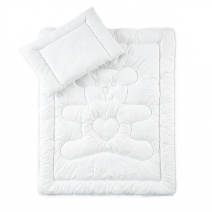 Baby Comfort Gesteppte Bettdecke und flaches Kissenfüllungs-Set, für alle Jahreszeiten, Kinderbett,