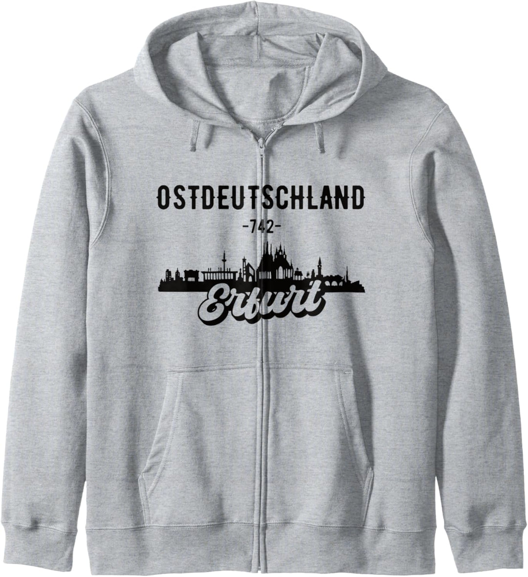 Erfurt Ostdeutschland Skyline Kapuzenjacke