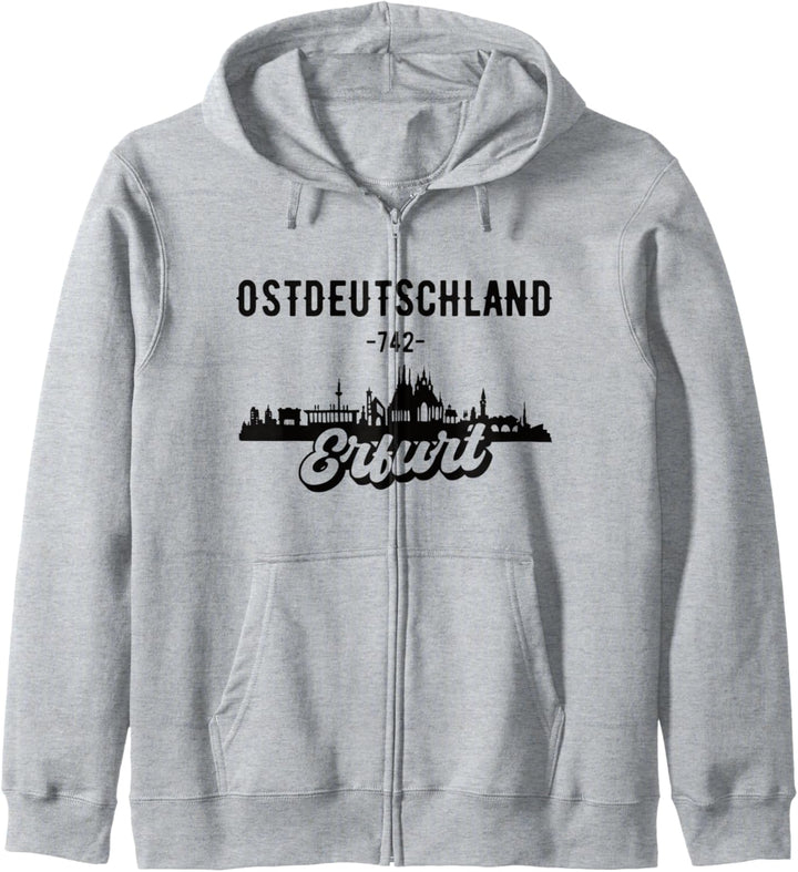 Erfurt Ostdeutschland Skyline Kapuzenjacke