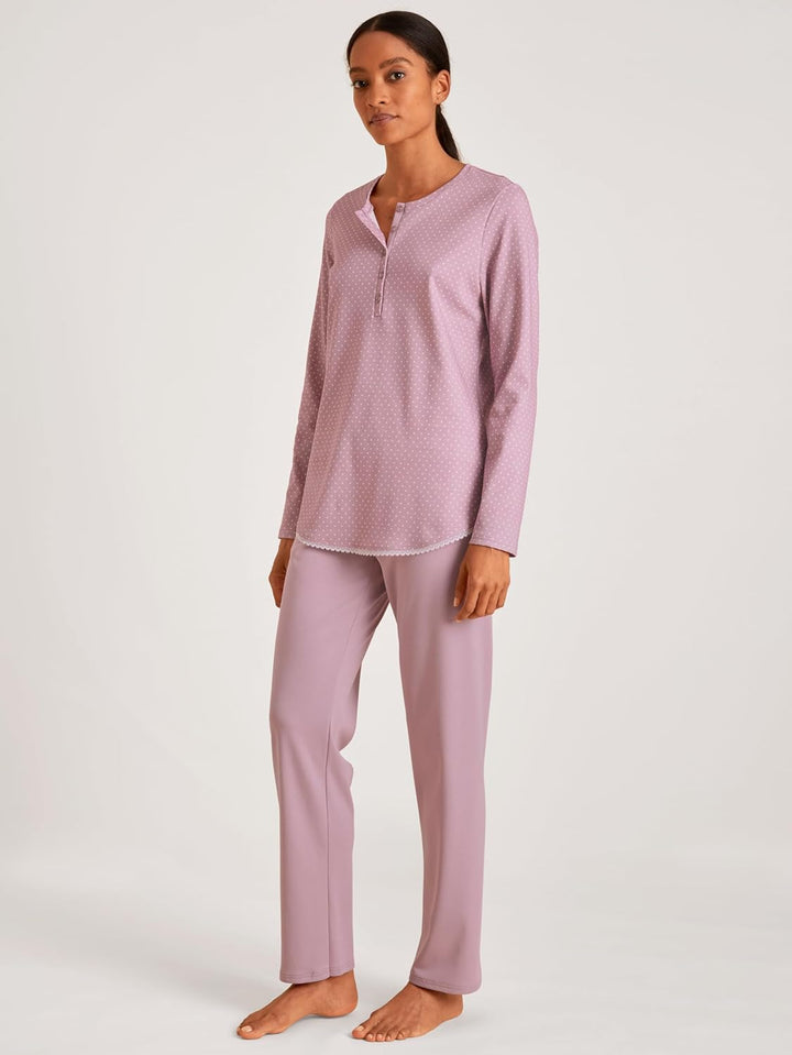 CALIDA Midnight Dreams Pyjama Damen 44-46 Mauve Shadow, 44-46 Mauve Shadow
