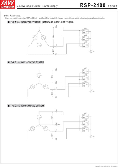 Mean Well RSP-2400-24 AC-DC Netzteil mit einzelnem Ausgang, RSP-2400-24