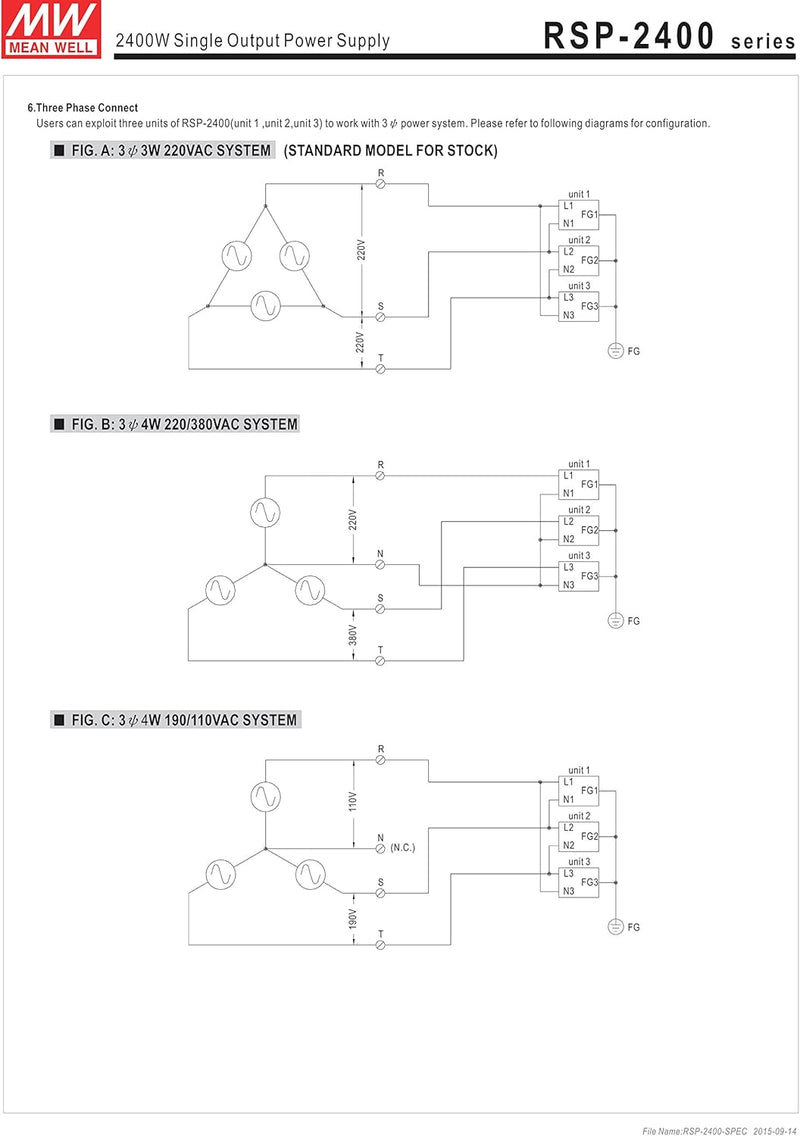 Mean Well RSP-2400-24 AC-DC Netzteil mit einzelnem Ausgang, RSP-2400-24