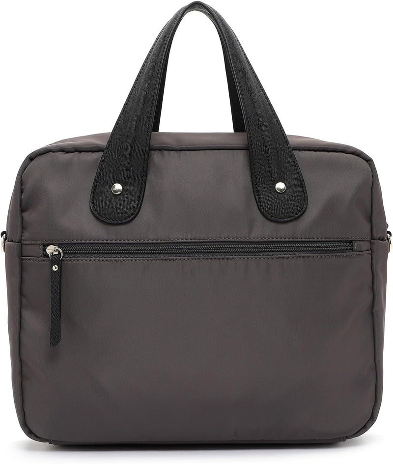 Tamaris Damen Umhängetasche Business Laptop Tasche Nylon Optik Johanna 31815, Farbe:Grün