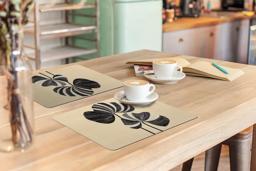 KitchenYeah© Platzsets Abwaschbar 6-Teilig 45x30 cm Tischsets Platzdeckchen rutschfeste Platzset Unt