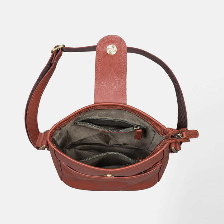 LEABAGS Leder Handtasche Damen I Premium Echtleder Umhängetasche I Damen Schultertasche I Damentasch