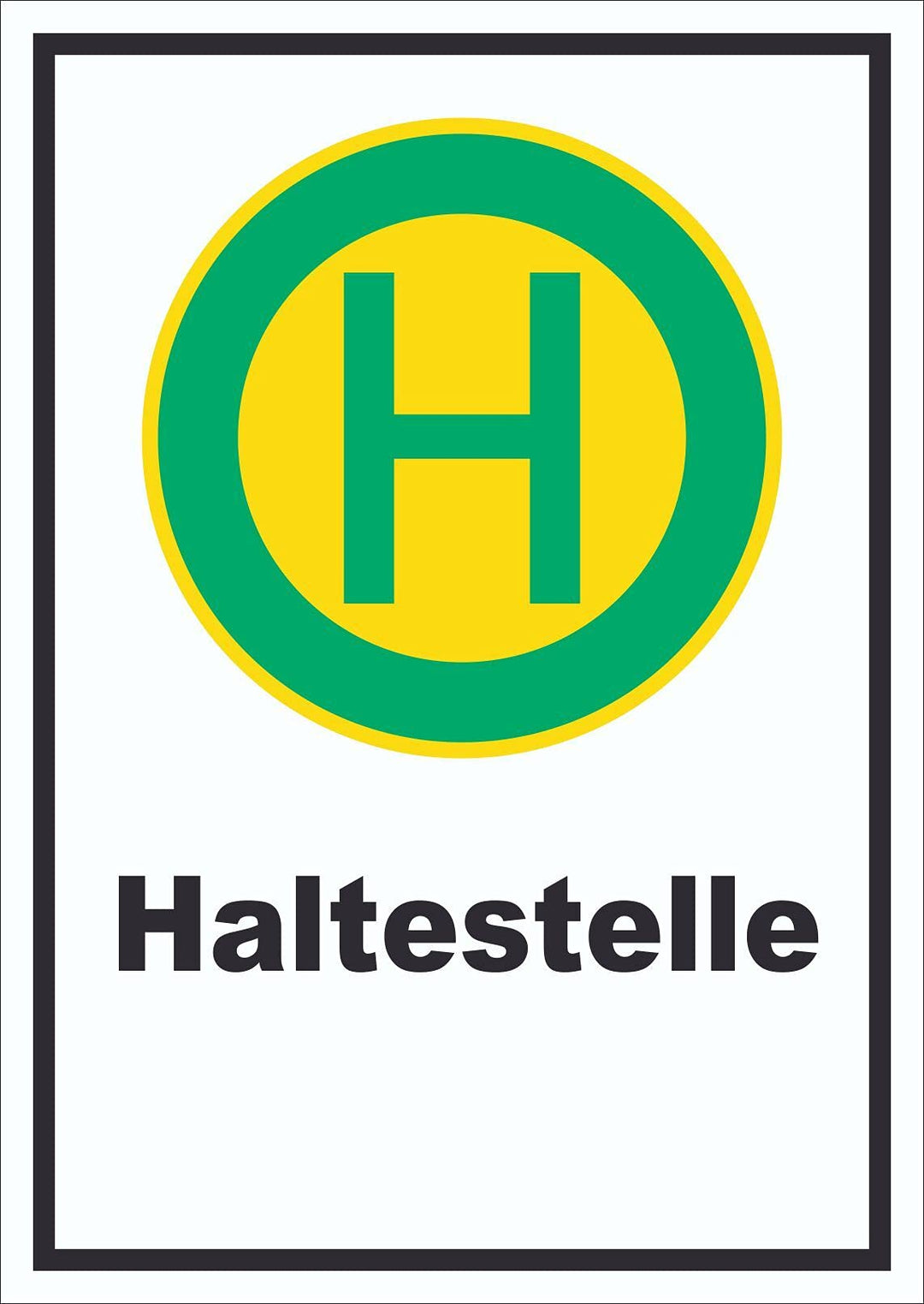 Schild Haltestelle A3 Rückseite selbstklebend, A3 Rückseite selbstklebend