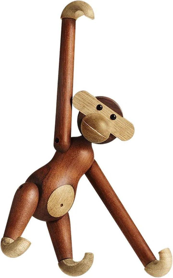 Kay Bojesen AFFE klein Figuren 18.5 cm Affen Weihnachtsdekoration, Holz dunkel H18.5 cm Teak/Limba,
