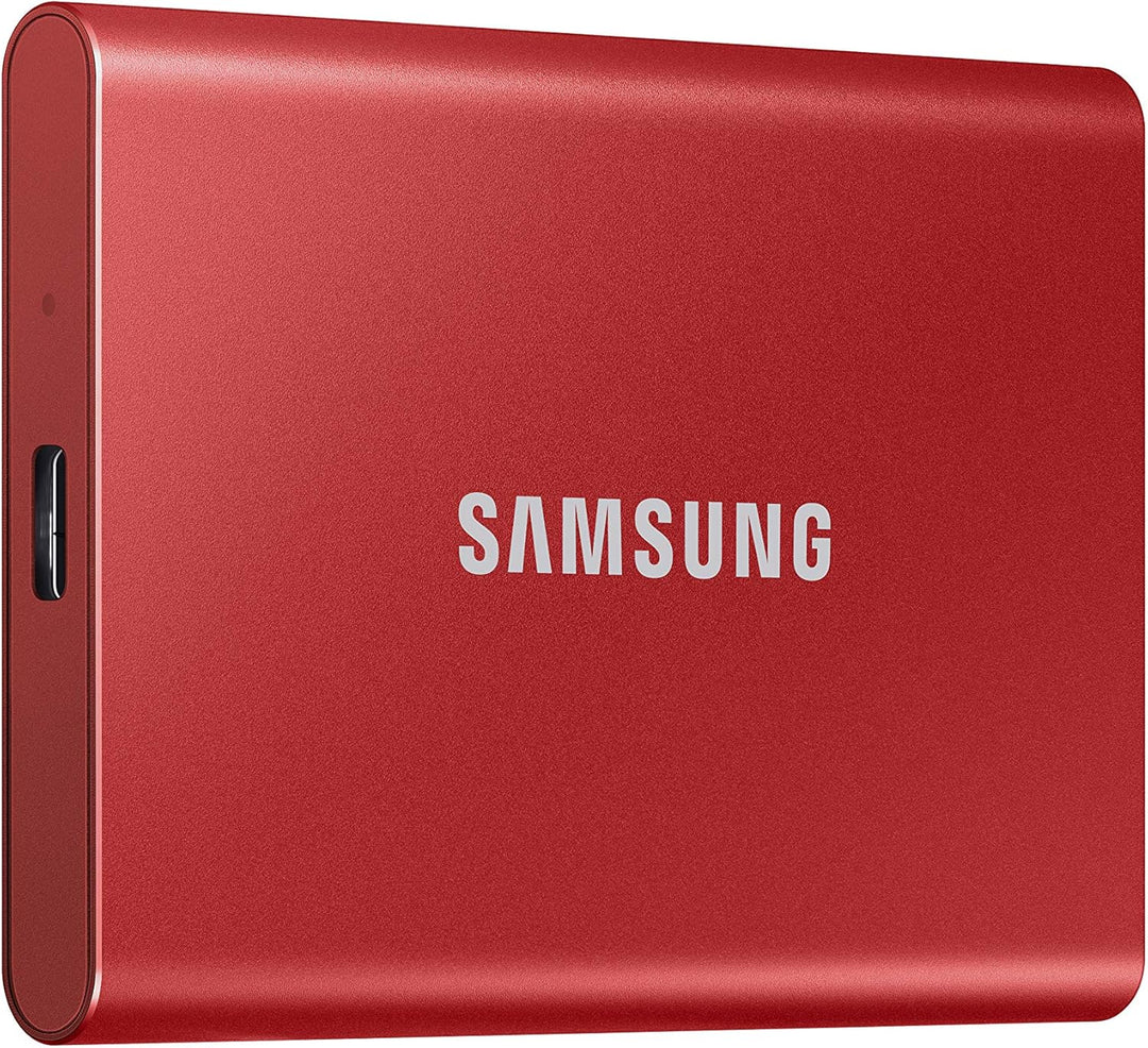 Samsung Portable SSD T7, 500 GB, USB 3.2 Gen.2, 1.050 MB/s Lesen, 1.000 MB/s Schreiben, Externe SSD