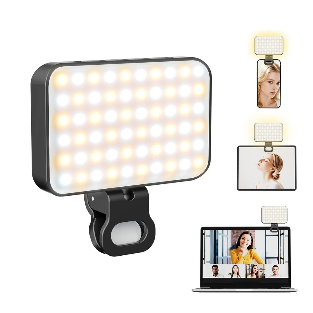 Selfie licht,3000K-6500K 3 Lichtmodi Handylicht mit,Handy licht.2000mAh wiederaufladbares LED Videol