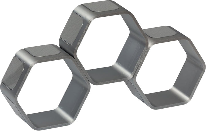 Regal für Hörfiguren (z.B. Tonie Figuren) - 3D Druck - Modulares Design (Silber, Premium) Silber Pre