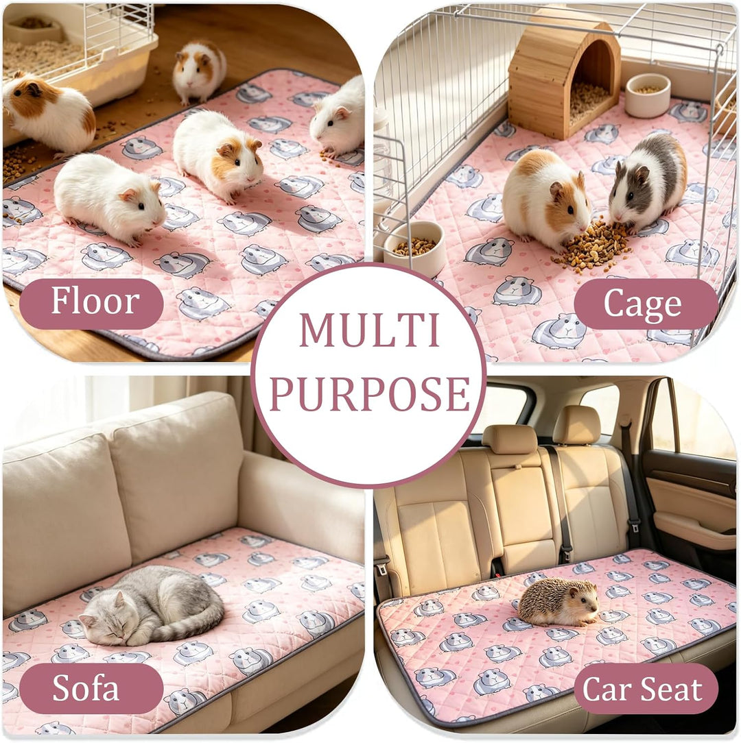 PIPI Pads für Meerschweinchen, 120 x 60cm Wiederverwendbare Unterlage für Meerschweinchen Waschbare