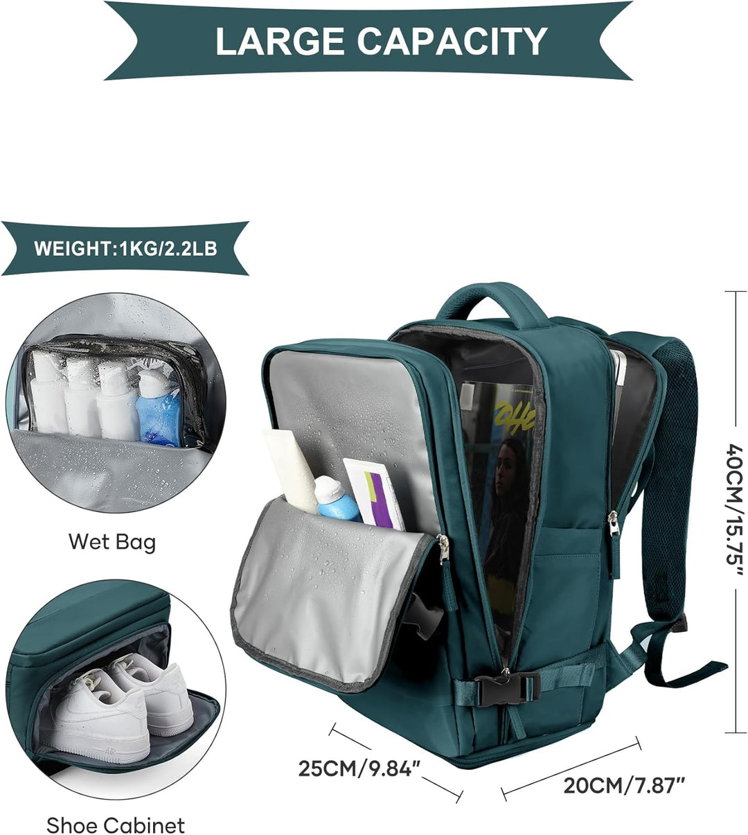 SZLX Grosser Reiserucksack Damen,Ryanair Handgepäck 40x20x25 Rucksack Easyjet Cabin Bag Rucksack Was