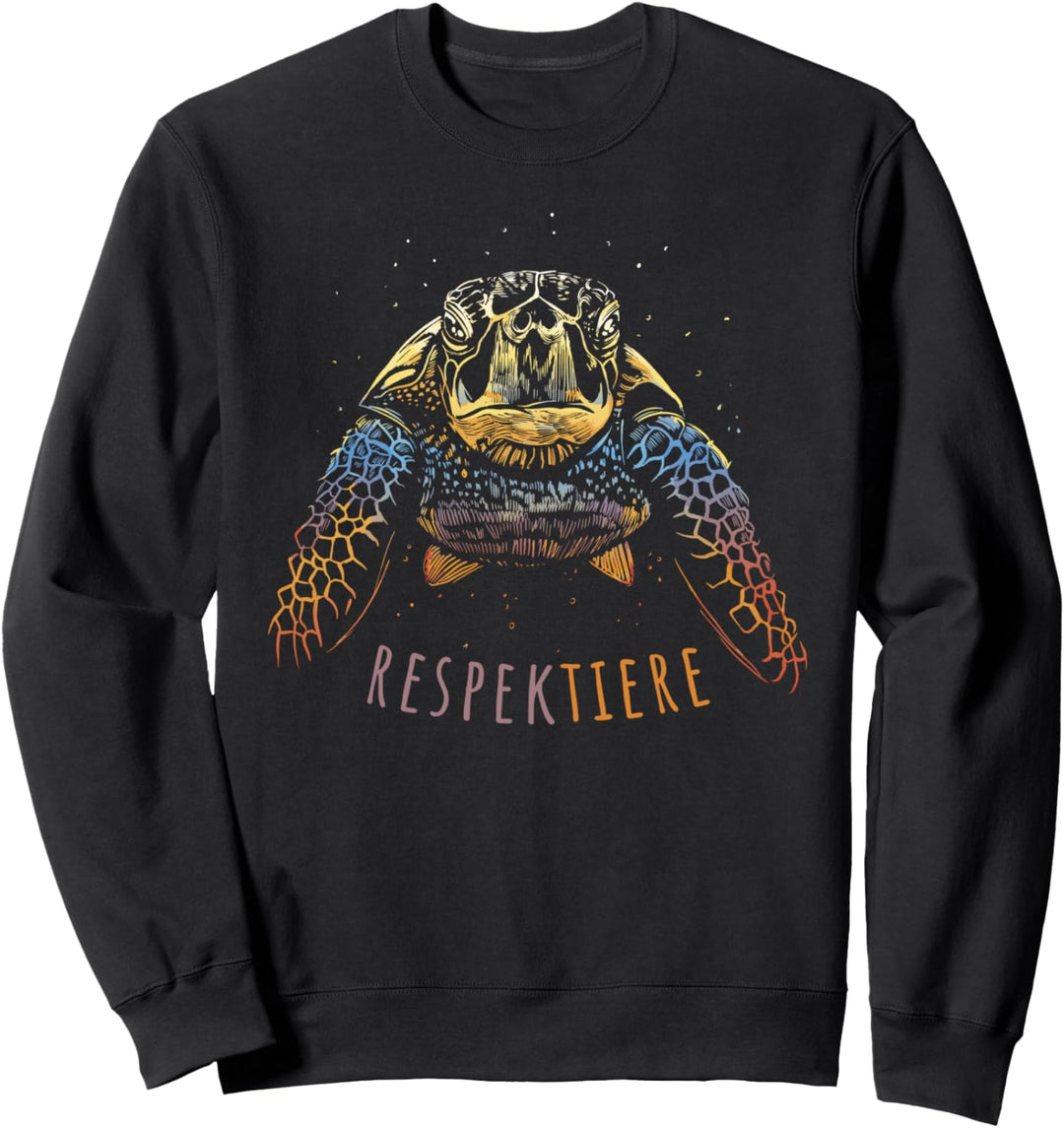 respekTIERE Schildkröte Umweltschutz Veganer Vegetarier Sweatshirt