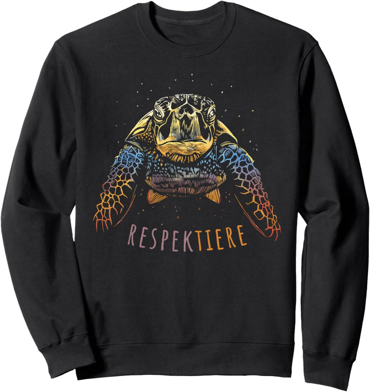 respekTIERE Schildkröte Umweltschutz Veganer Vegetarier Sweatshirt