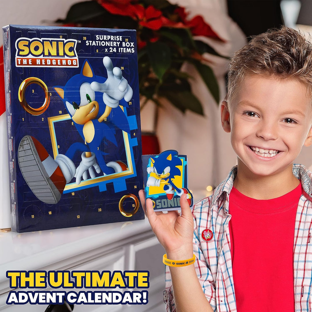 Sonic The Hedgehog Adventskalender 2024 - Schreibwaren Weihnachtskalender Jungen und Mädchen