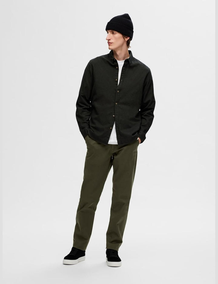 SELECTED HOMME Male Chino 175 Slim fit Flex 29W / 32L Forest Night, 29W / 32L Forest Night