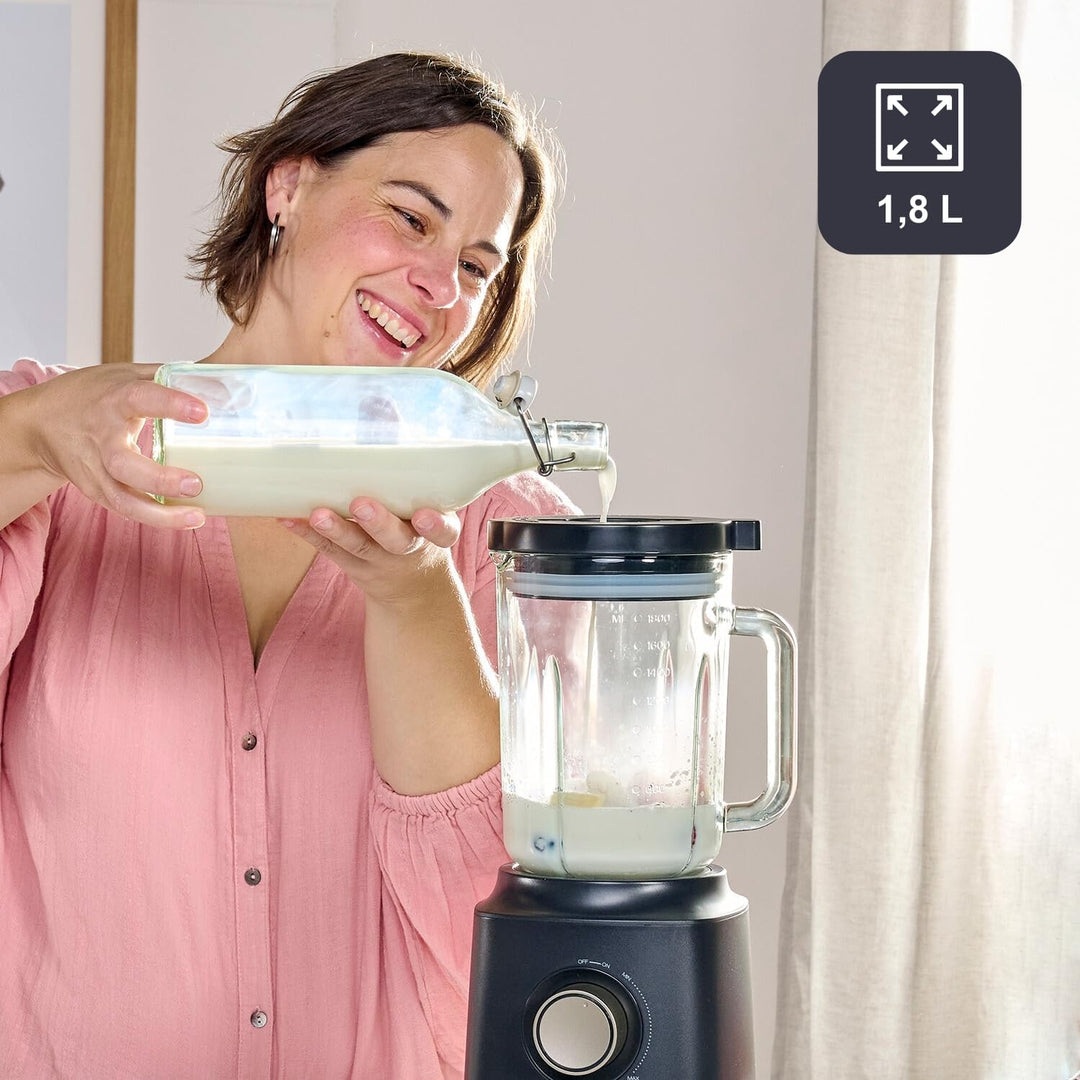 BLACK+DECKER – Standmixer BXJB2000E 2000W | Glasbehälter 1,8 L | Edelstahlklingen | Turbo-, Smoothie