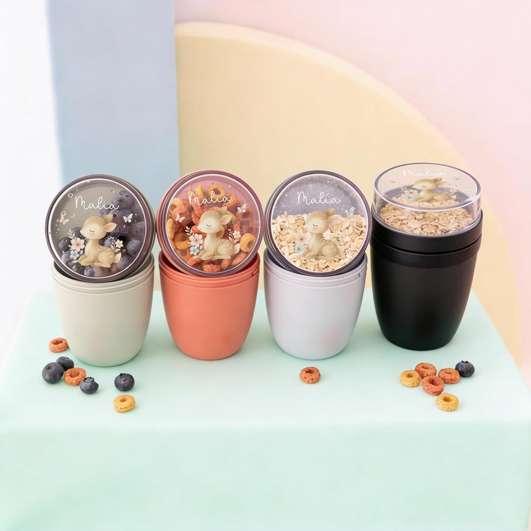 Mepal Müslibecher personalisiert, Pot Joghurtbecher, to go Becher, Geeignet für Tiefkühler, Mikrowel