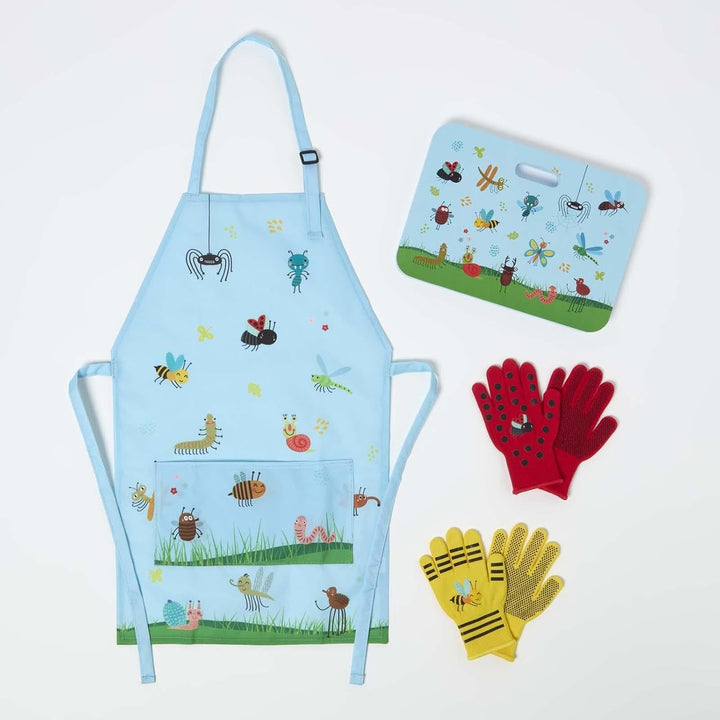Homescapes Garten Kniekissen für Kinder, buntes Kniepolster 20x28 cm mit Tragegriff, Knieunterlage m