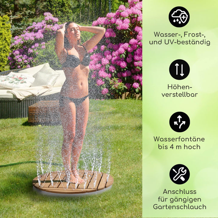 blumfeldt Cool Breeze - Gartendusche, Campingdusche, WPC, Aluminium, Holzoptik, Tragegriff, Gartendu