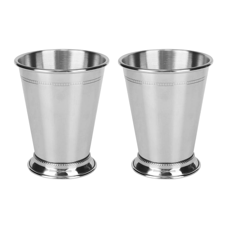 2 Stück 400 ml Mint-Julep-Becher, 14 Unzen, silberne Cocktailgläser aus Edelstahl, Moskau-Mule-Beche