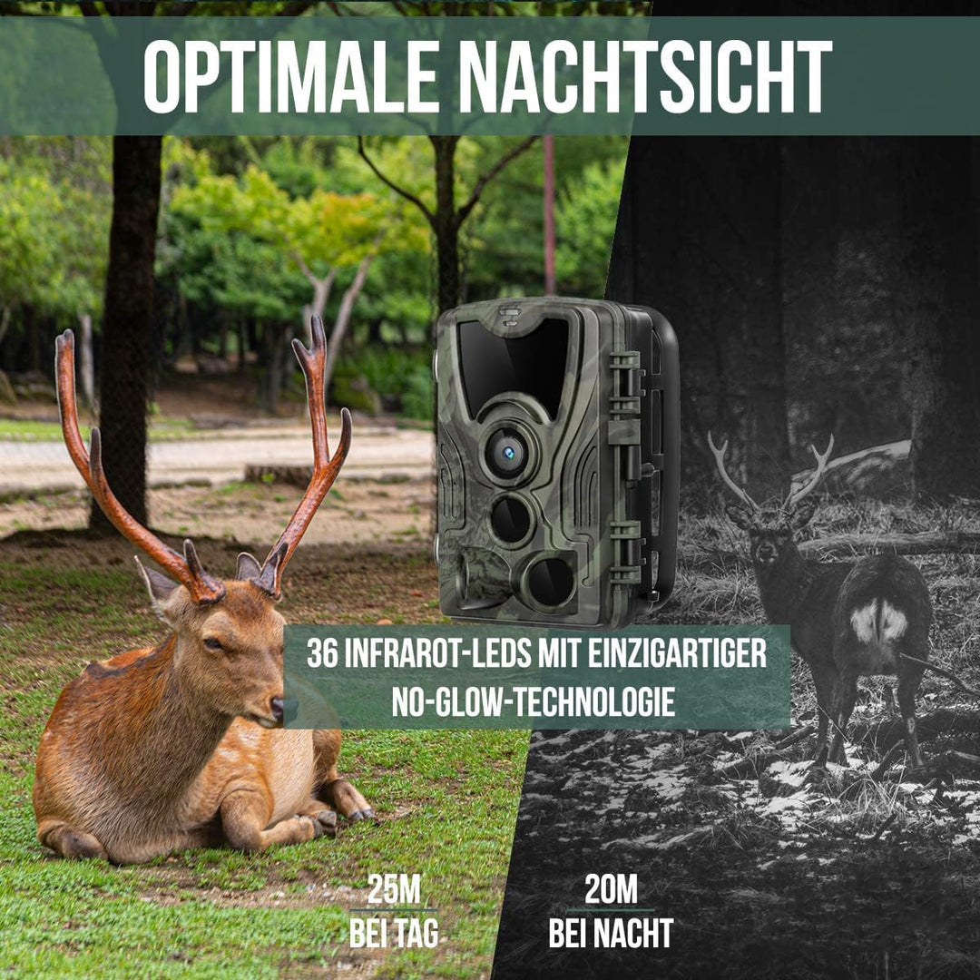 Strex Wildkamera mit Nachtsicht und WLAN - 120 MP 4K Ultra HD - Wasserdicht - Inkl. 32 GB SD