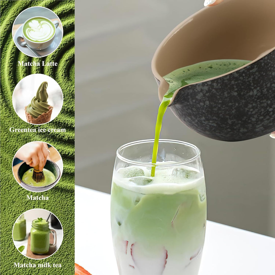 7 Piece Matcha Set, Matcha Broom aus Harz, Macha Tea Set with Matcha Spoon, Whisk Holder, Matcha Bes