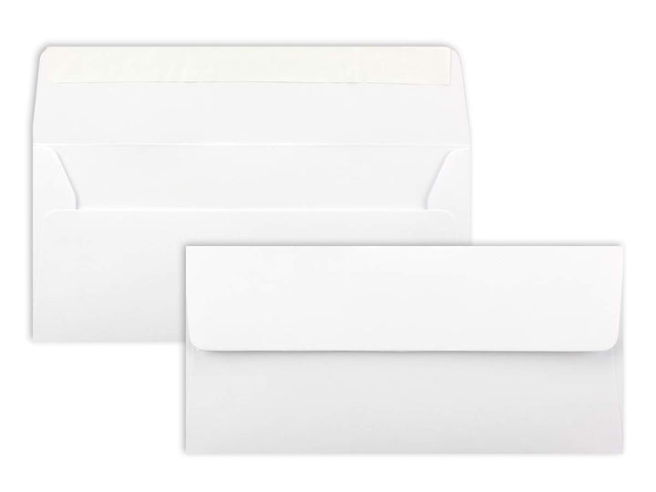 150 Brief-Umschläge DIN Lang - Hochweiss/Kristallweiss - 100 g/m² - 11 x 22 cm - sehr formstabil - H