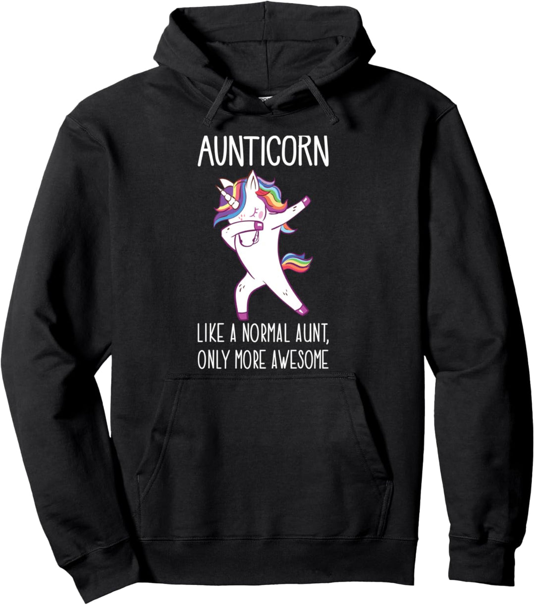 Dabbing Unicorn Auntie Aunticorn Like An Aunt Only Awesome Pullover Hoodie