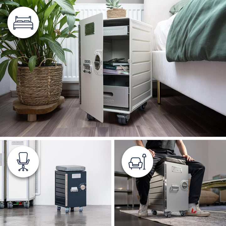 Hocker Schubladenschrank, Rollcontainer, Metallschrank, Büroschrank, Industrial Möbel, Aktenschrank