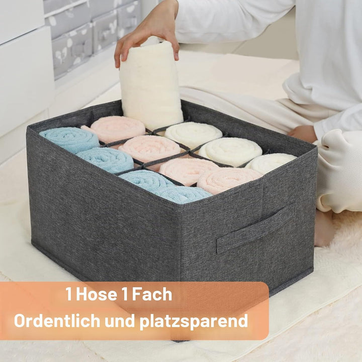 Kleiderschrank Organizer Schublade Aufbewahrungsbox für Kleidung - 12 Zellen Ordnungssystem Schrank