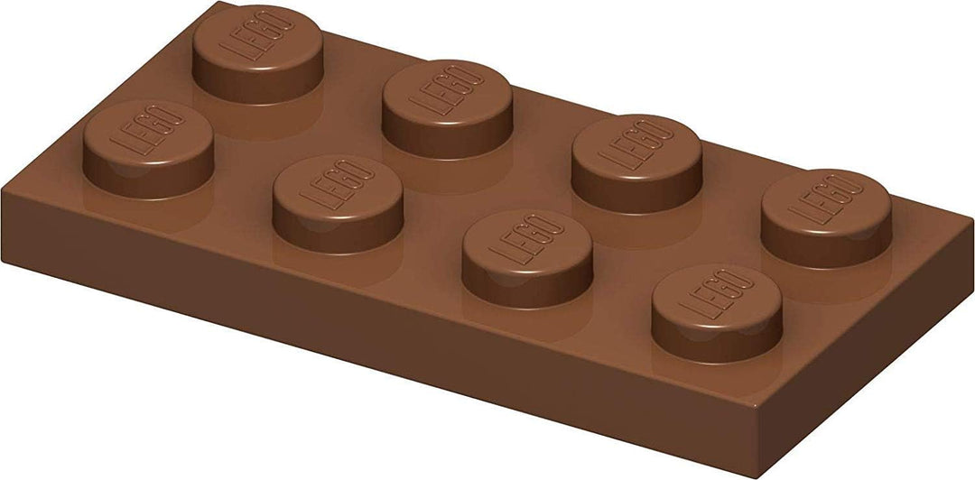 LEGO Classic 100 Stück 2x4 Platte (3020) mit Steinetrenner (braun)
