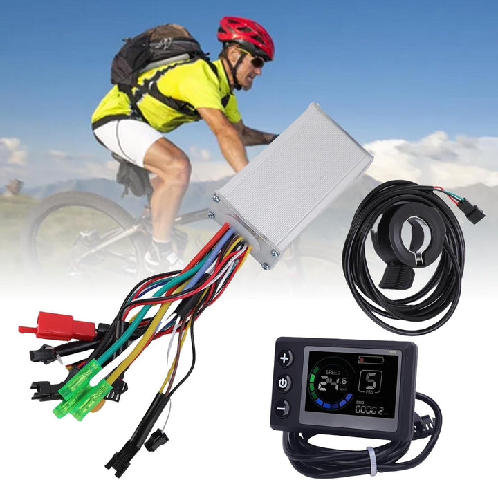 BuyWeek E-Bike Brushless Motor Controller Kit, 36V 48V 250W 350W 17A 3 Modus Sinuswelle Controller S