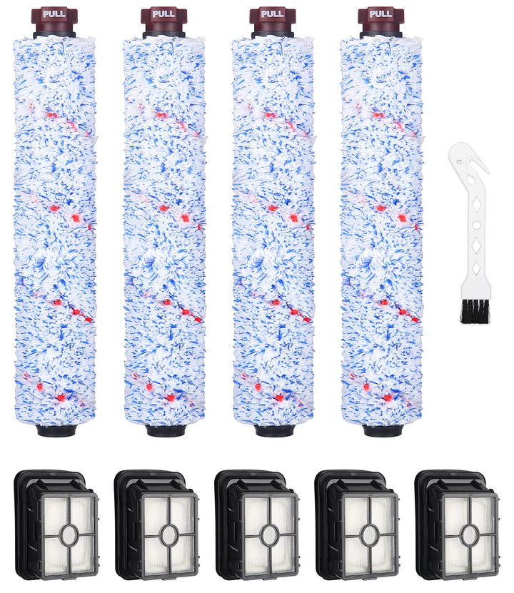 Zubehör für Bissell Crosswave 3-In-1,4 Bürstenrolle Und 5 Filter für Bissell Crosswave 3-in-1, Hartb