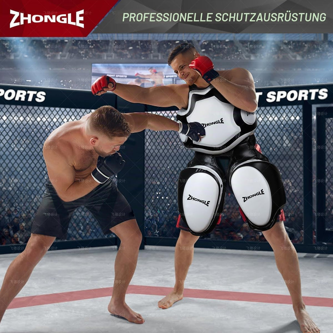 ZHONGLE Oberschenkelpolster Muay Thai, Oberschenkel-Sport-Protektor-Pads Max Thick 10,2 cm, Muay Tha