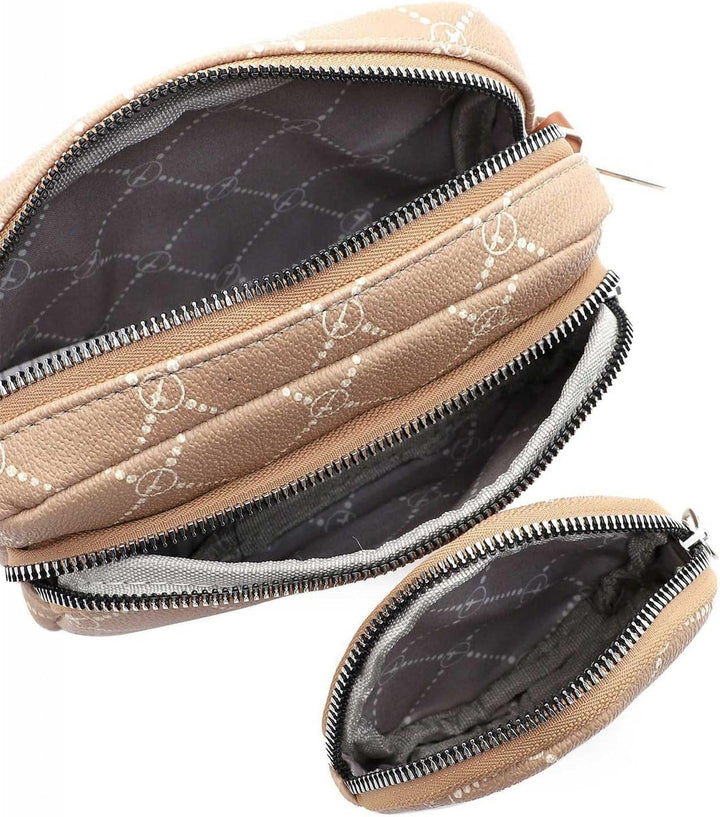 Tamaris Umhängetasche TAS Anastasia 31172 Damen Handtaschen Print Einheitsgrösse Sand/Cognac 427, Ei