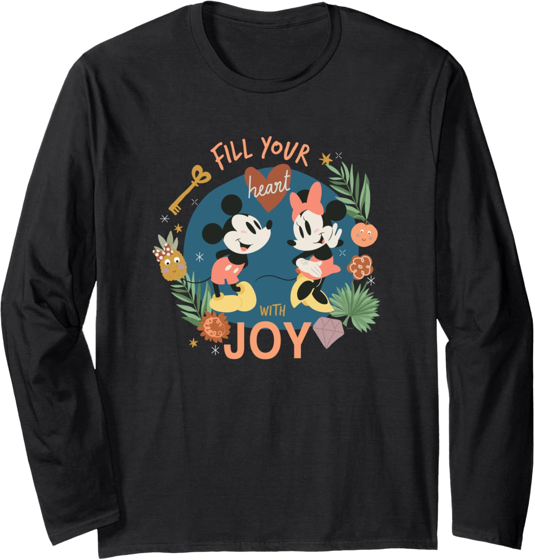 Disney Mickey & Minnie Fill Your Heart with Joy Langarmshirt