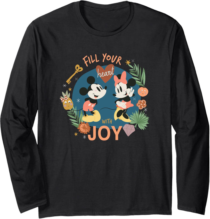 Disney Mickey & Minnie Fill Your Heart with Joy Langarmshirt