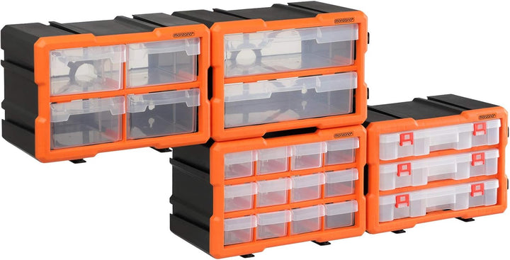 MONZANA® Kleinteilemagazin Sortimentskasten erweiterbar 72 Fächer Sortierbox für Kleinteile Aufbewah