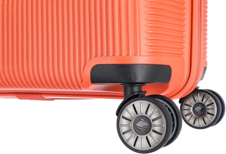 travelite 4-Rad Hartschalen Koffer gross mit TSA Schloss, Gepäck Serie WAAL: Stabiler Trolley mit re