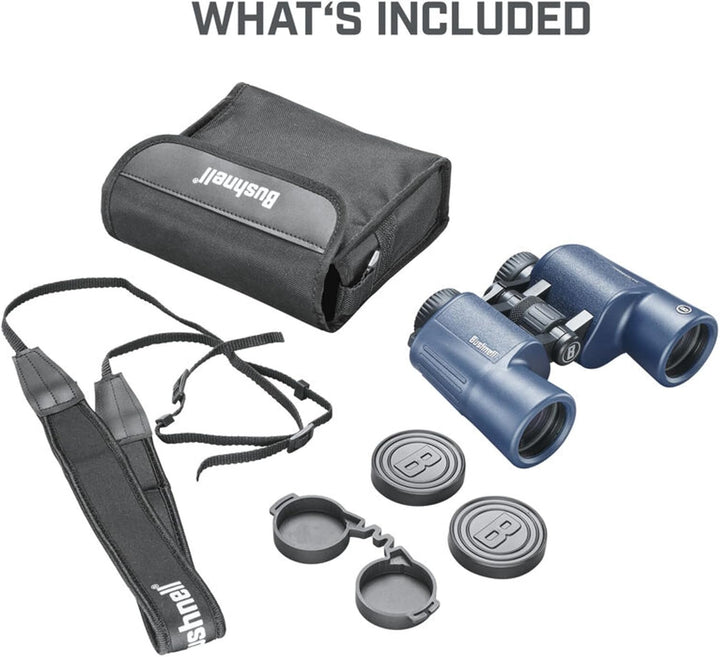Bushnell - H2O 2 - Fernglas - 10x42 Dunkelblau Porro - Voll multivergütet - Wasserdicht/Beschlagfrei