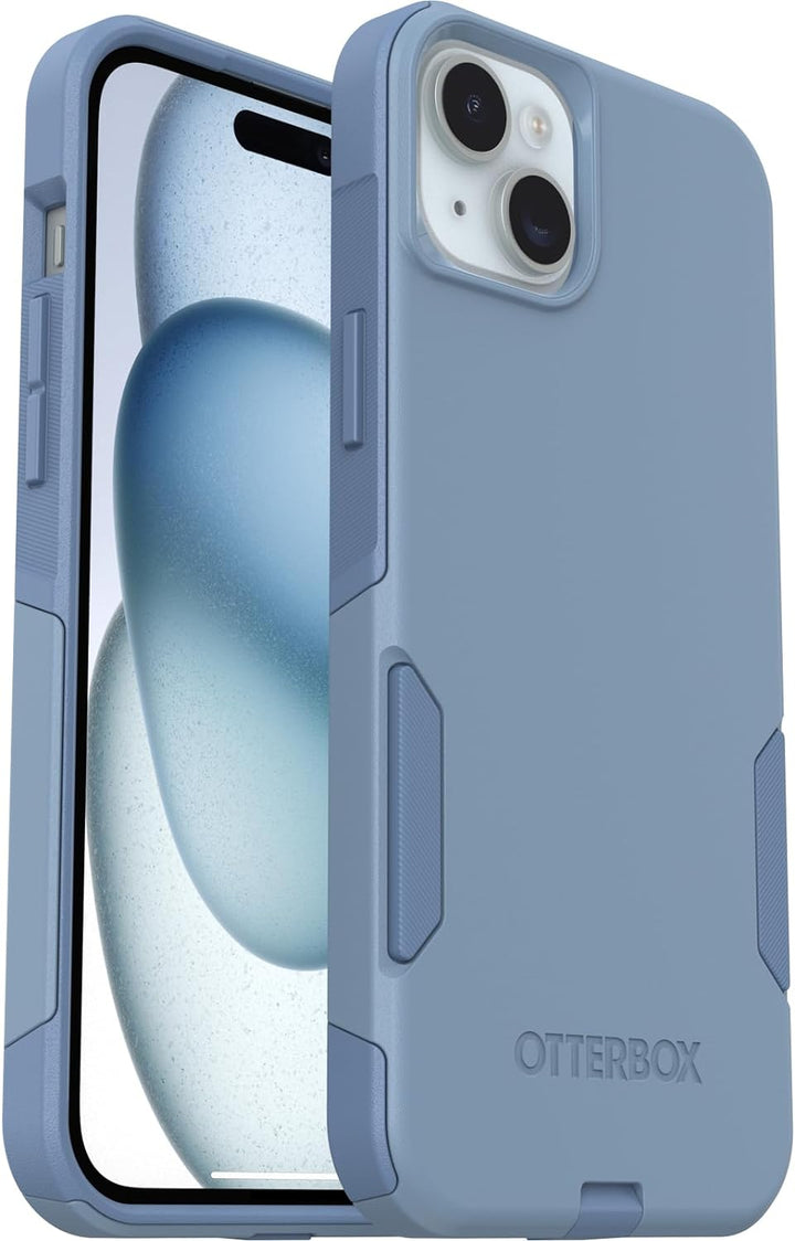 OtterBox iPhone 15 Plus und iPhone 14 Plus Commuter Series Hülle – Crisp Denim (Blau), schlank und r
